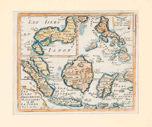  NICOLÁS DE FER - Filipinas. Les Isles Philippines, Molucques et de La Sonde. Les Isles Du Iapon. París, 1703