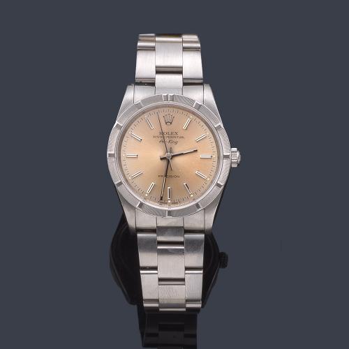  ROLEX mod. Oyster Perpetual Air King Precisión. Ref. 14010 para caballero con caja y brazalete Oyster en acero.
