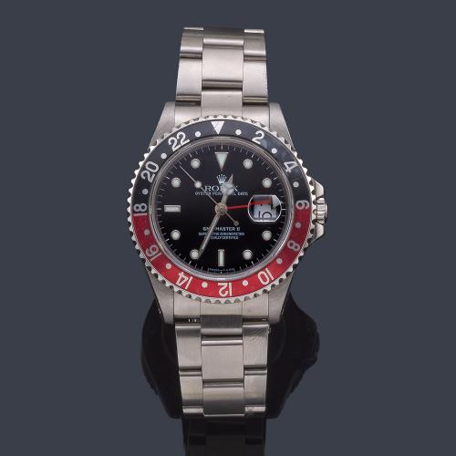 Lote 2679
ROLEX mod. Oyster Perpetual "GMT Master" Superlative Chronometer Officially Certified. Ref. 16710. Reloj para caballero con caja y brazalete en acero.