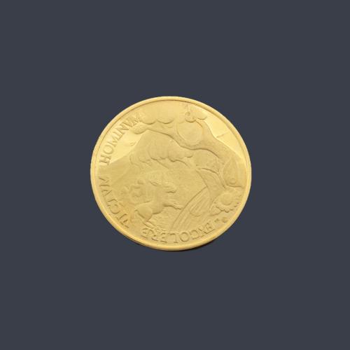  Moneda conmemorativa Premio Nobel de Juan Ramón Jimenez en oro de 22 K