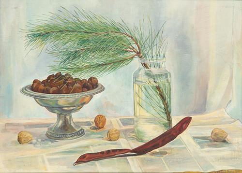  JOSÉ MIGUEL PARDO - Naturaleza muerta con castañas