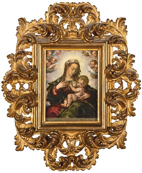 Lote 0039
ESCUELA ITALIANA S. XVII - Virgen con el Niño