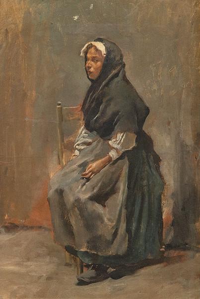 Lote 0045
ESCUELA ESPAÑOLA S. XIX - Campesina