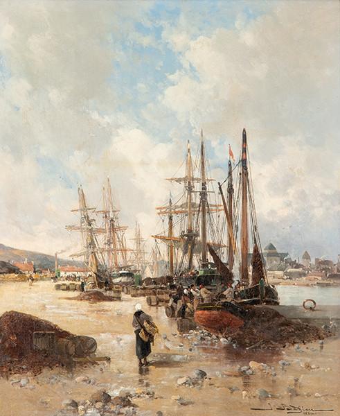  JULES G. BAHIEU - Escena portuaria