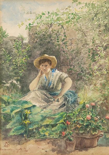  ESCUELA ESPAÑOLA S. XIX - La jardinera