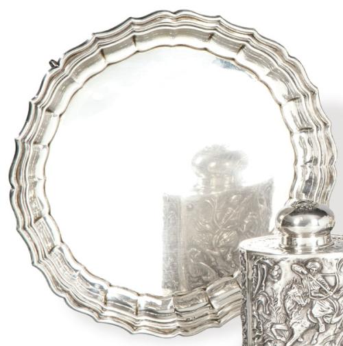  Salvilla de plata española punzonada punzonada 1ª Ley de Montejo.