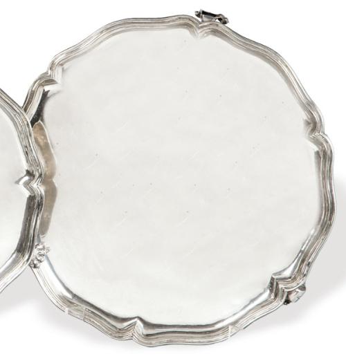 Lote 1177
Salvilla de plata española punzonada de Juan Altet y ESPS?, Barcelona S. XVIII.