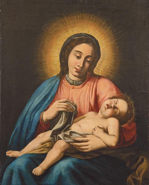  SEGUIDOR DE  EUGENIO CAJÉS S. XVII - Virgen con el Niño