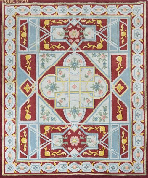 Lote 1425
Alfombra española de Miguel Stuyck diseño Aubusson, firmada.