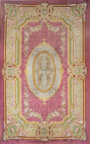  Alfombra española en lana de la Real Fábrica de Tapices firmada y fechada "G. Stuyck Madrid 1911"