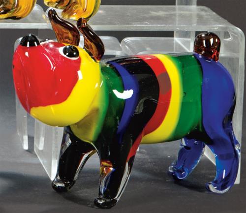  Perro colores cristal de Murano