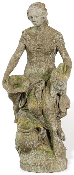  "Aguadora" figura de arenisca para jardín.