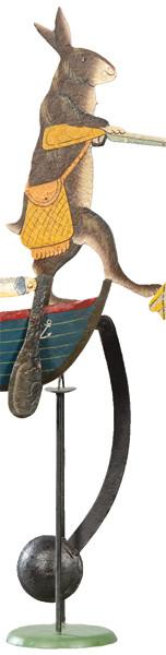  Tentetieso de hierro pintado "Conejo Cazador".