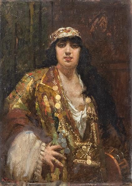 Lote 0128
ESCUELA ESPAÑOLA S. XIX-XX - Odalisca