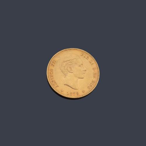  Alfonso XII 25 pesetas, Madrid 1878 EMM.