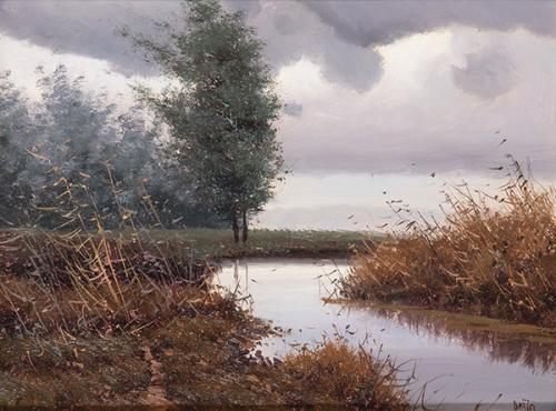 Lote 0189
ESCUELA ESPAÑOLA S. XX - Paisaje con río