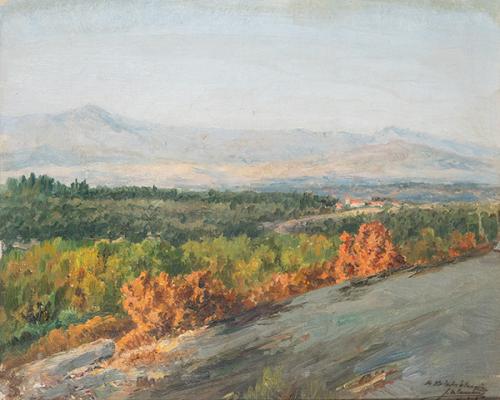 Lote 0203
ESCUELA ESPAÑOLA S. XX - Paisaje de Madrid