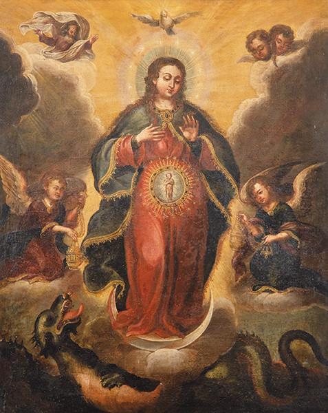 Lote 0076
ESCUELA ESPAÑOLA S. XVII - Santa María de la Expectación