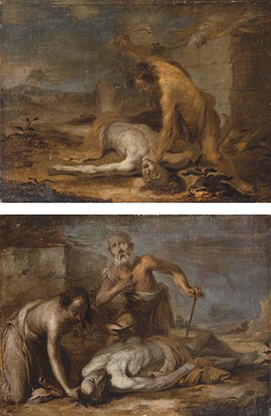 Lote 0078
CORNELIS SCHUT - Caín matando a Abel. c. 1650Llanto por la muerte de Abel