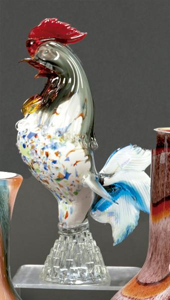 Lote 1454
Gallo de cristal de Murano