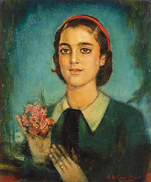 Lote 0305
FEDERICO BELTRAN MASSES - La niña del ramo de flores