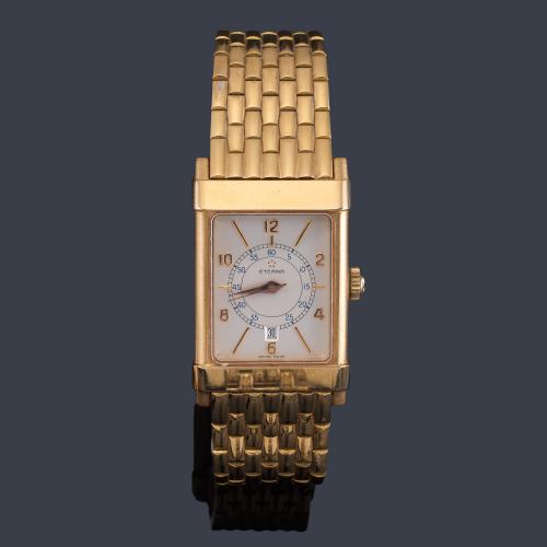 Lote 2583
ETERNA Les Historiques  ref. A 2489 de caballero con caja y brazalete en oro amarillo de 18 K. Con estuche original