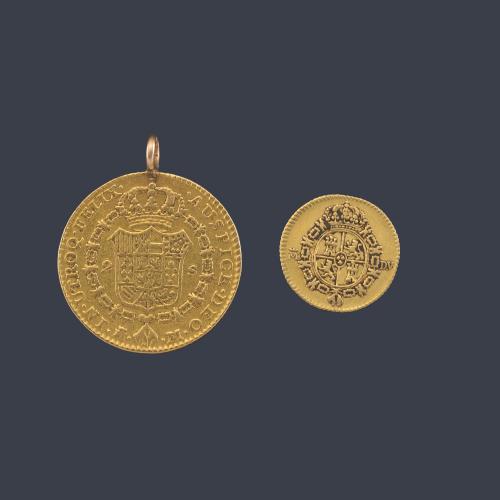 Lote 2594
Dos monedas de Carlos III.