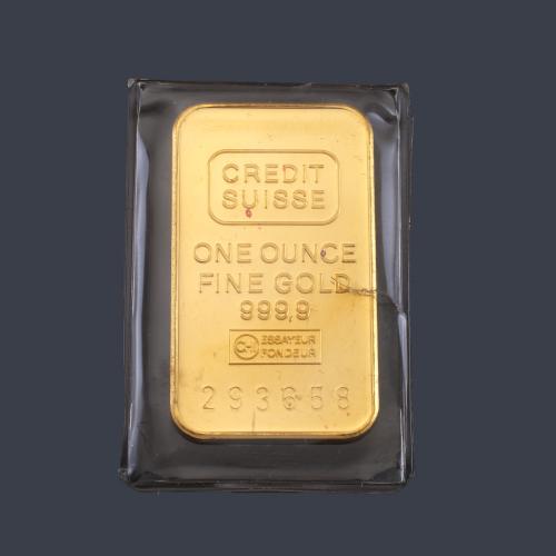 Lote 2604
Lingote una onza en oro de 24 K.