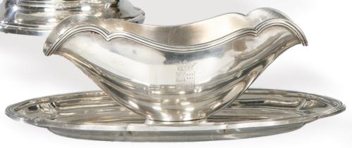 Lote 1161
Salsera de plata española punzonada de Espuñes posiblemente pp. S. XX.