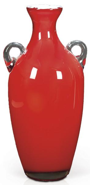 Lote 1227
Jarrón de Murano rojo con dos asas