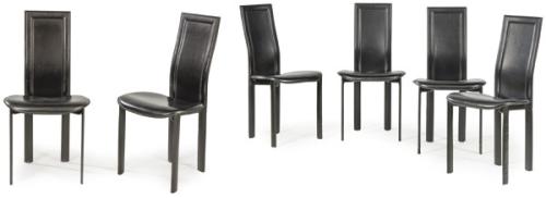 Lote 1282
Giorgio Cattelan (1960) para Cattelan 
Conjunto de seis sillas con respaldo alto modelo Lara