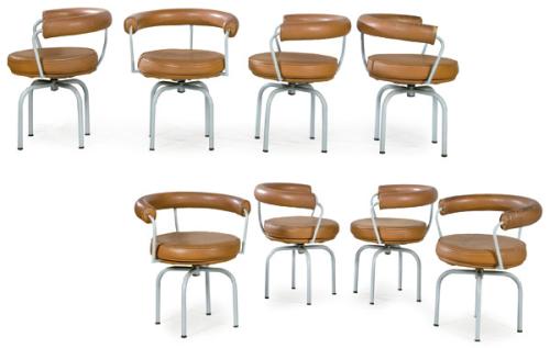 Lote 1293
Charles LE CORBUSIER & Charlotte PERRIAND (XX) para Cassina
Conjunto de 8 sillas modelo LC7