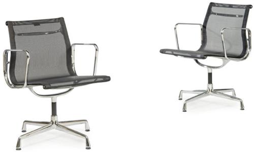 Lote 1308
Charles & Ray Eames para Vitra, 1958 
Pareja de sillas modelo EA 108 en rejilla de poliéster negra