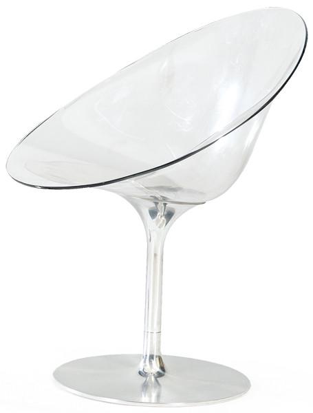 Lote 1313
Philippe Starck (París 1949) para KartellSilla Eros en policarbonato transparente, sobre base giratoria con sujeción central en aluminio pulidoCon Marca en la base