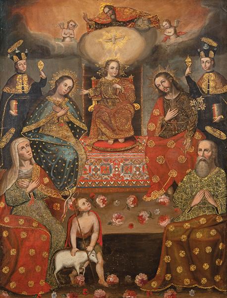 Lote 0087
ESCUELA CUZQUEÑA S. XVIII - Santa Parentela