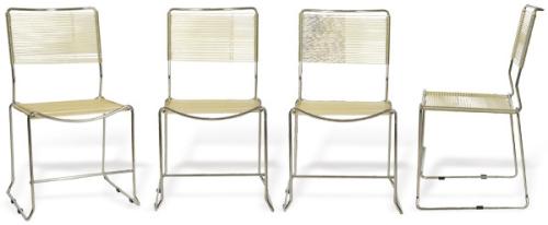 Lote 1320
Giandomenico Belotti (1922-2004) Reedición
Spaghetti chairs, conjunto de 4 sillas