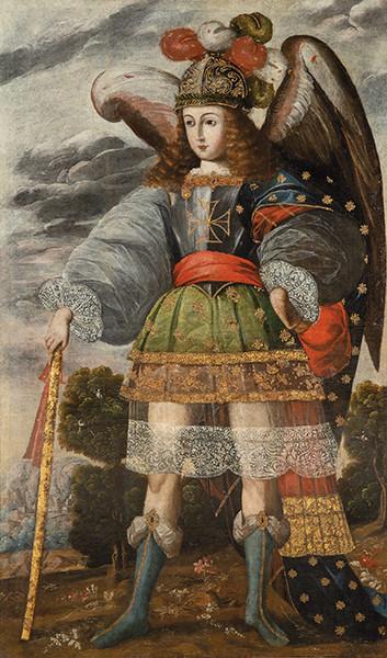 Lote 0089
ESCUELA CUZQUEÑA S. XVIII - Ángel dominación