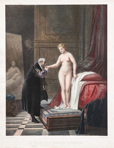 Lote 0009
ACHILLE-DÉSIRÉ LEFÈVRE - Tiziano y la duquesa de Ferrara