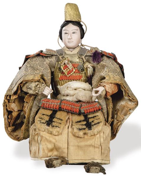 Lote 1366
Muñeco samurai para el Hinamatsuri Dia del Niño que se celebra el 5 de mayo en Japón, Perido Meiji (1868-1912)