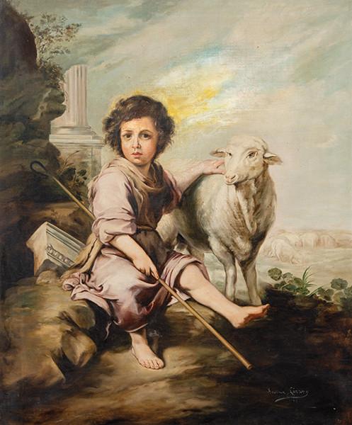 Lote 0098
AVELINA LÁZARO - El Buen Pastor de Murillo