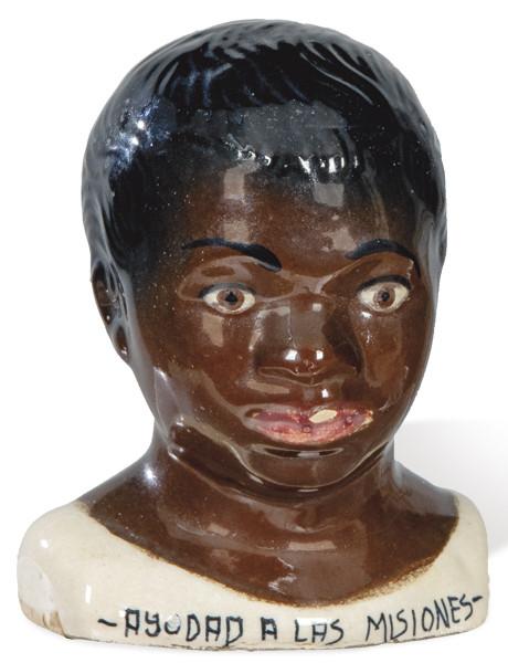 Lote 1435
Hucha de recaudación del Domund en loza esmaltada para ayuda a las misiones pintada y vidriada.
España, años 40-50