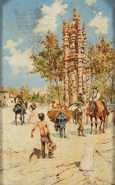  MARIANO OBIOLS DELGADO - En la feria de Sevilla