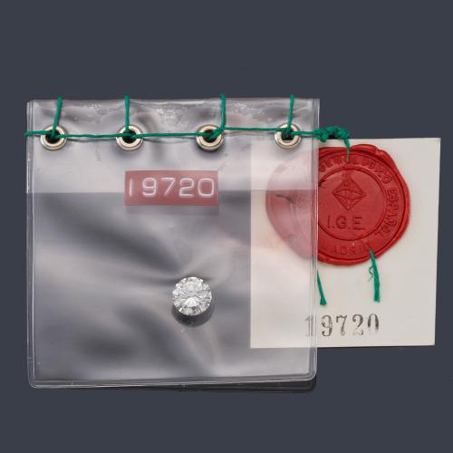 Brillante de 4,02 ct con certificado del IGE.