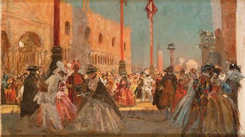  ESCUELA ESPAÑOLA S. XIX-XX - Carnaval de Venecia