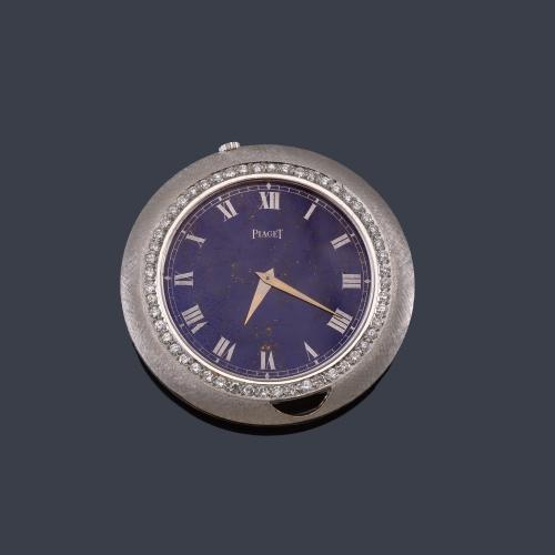  PIAGET, reloj joya de colgar en oro blanco de 18 K con brillantes.