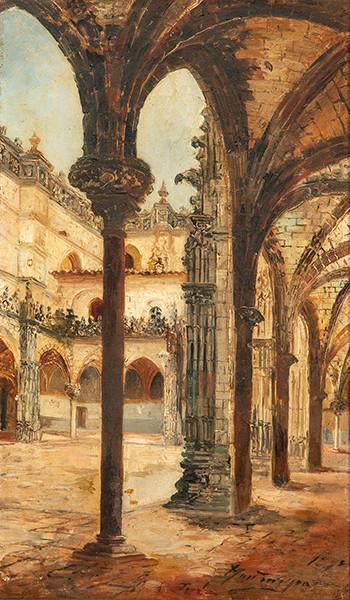  JOSÉ MONTENEGRO CAPELL - Interior de la antigua iglesia Colegial de Nuestro Señor San Salvador de Jerez