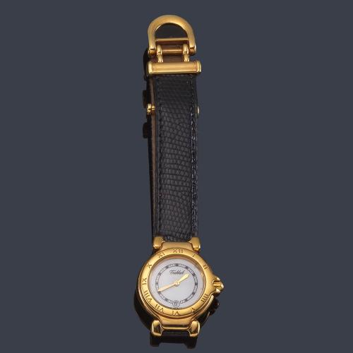 TABBAH Première de señora con caja en plata chapada en oro. Con estuche y documentación.