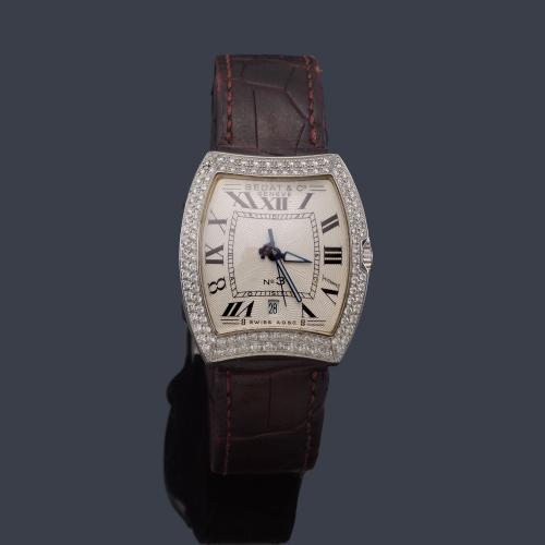  BEDAT & Cº Nº 3 ref. 314 de señora con caja en acero con brillantes.