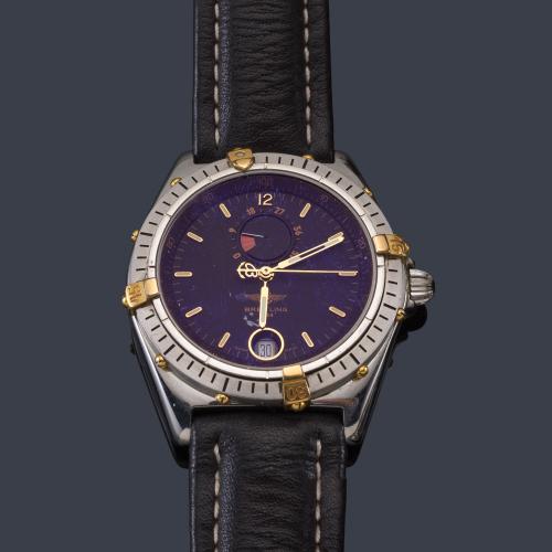  BREITLING ref. B14047 de caballero con caja en acero con almenas en oro de 18 K.