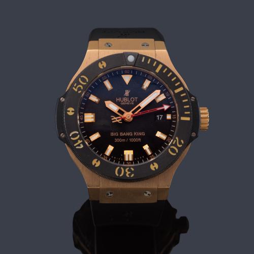  HUBLOT Big Band King ref. 312.PM.100.RX de caballero con caja en oro rosa de 18 K. Con estuche y documentación.